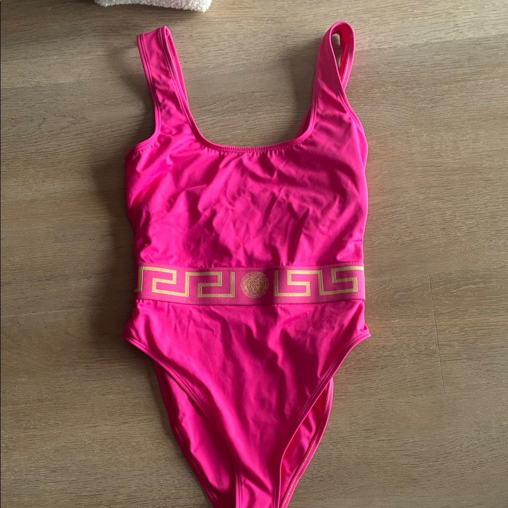 Versace ADULT Fuchsia Bodysuit with Gold Accents